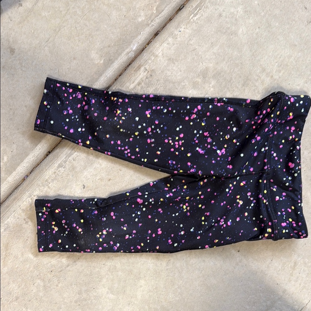 GAP Black and Pink Leggings with Stretchy Fit